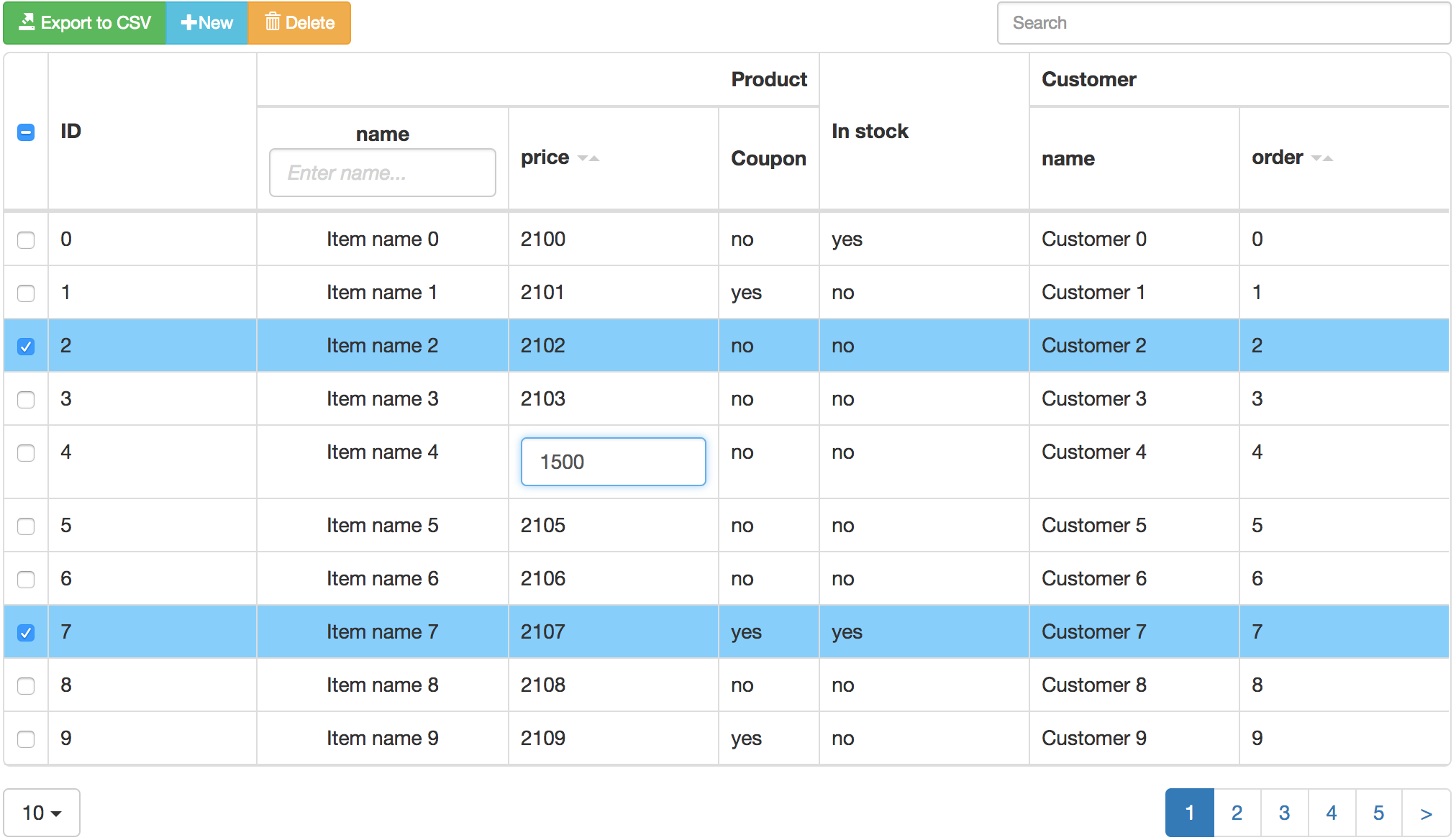 React Bootstrap Table